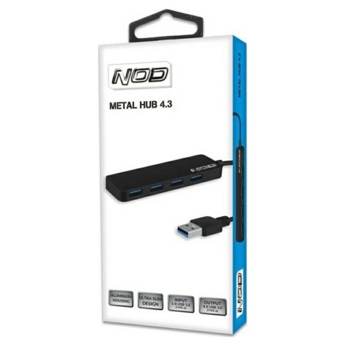 USB HUB  METAL HUB 4.3 (141-0109) USB 3.0 BLACK